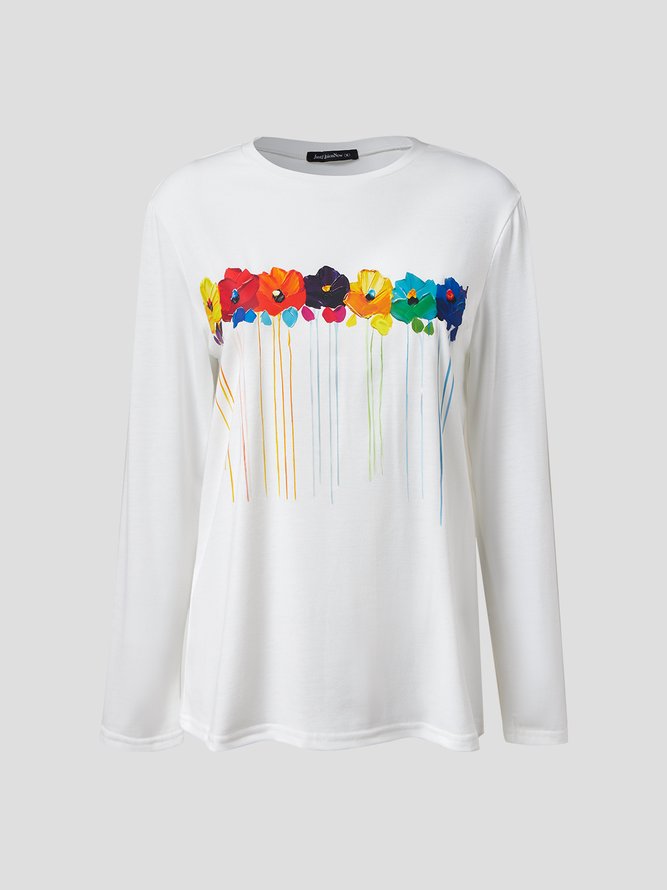 Casual Floral Regular Fit T-Shirt