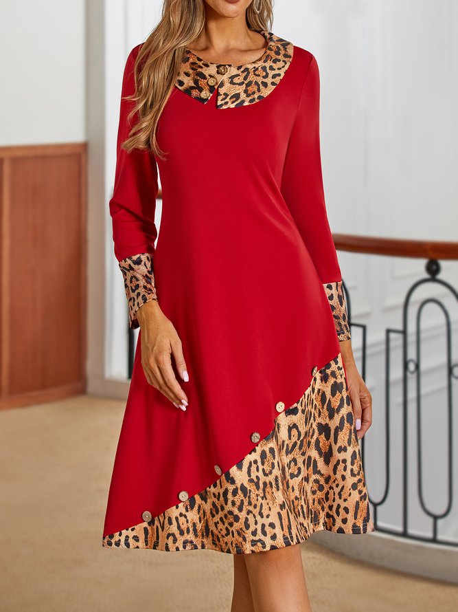 Urban Color Block Loose Dress