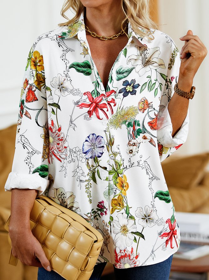 JFN Collar Floral Vacation Shirt