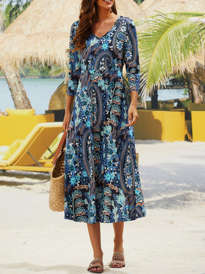 Paisley Vintage Flower Dress