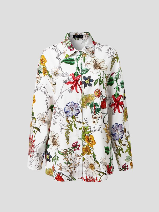 JFN Collar Floral Vacation Shirt