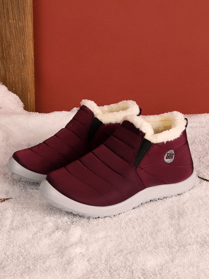 Winter Faux Fur Waterproof Windproof Warmth Snow Boots