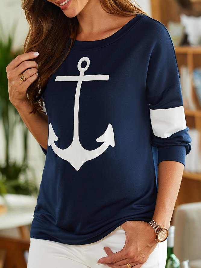 Casual Crew Neck Sweatshirt
