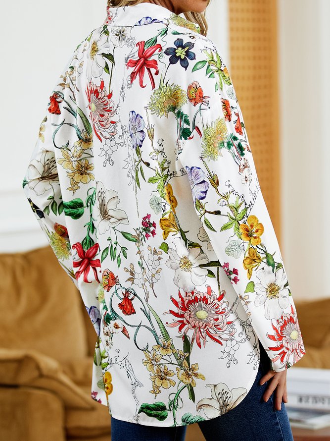 JFN Collar Floral Vacation Shirt