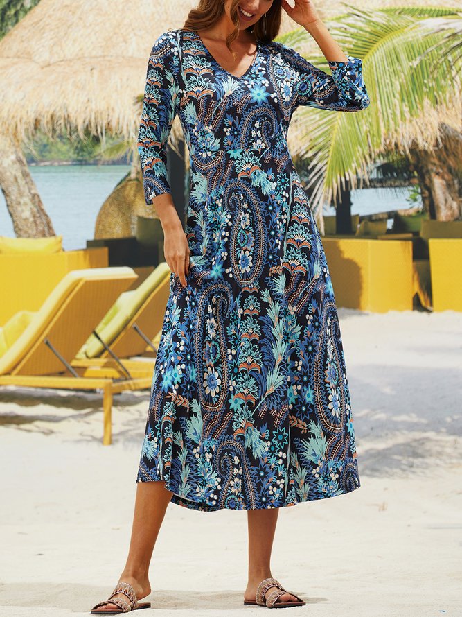 Paisley Vintage Flower Dress