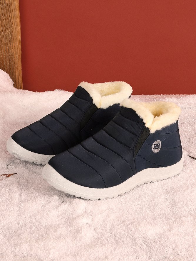Winter Faux Fur Waterproof Windproof Warmth Snow Boots