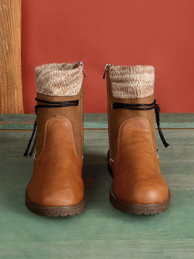 Basic round toe ankle boots with zipper