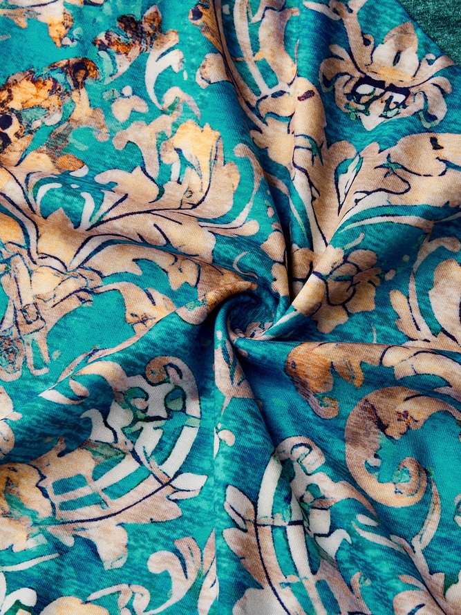 JFN Cross Neck Geometric Long Sleeve Top justfashionnow