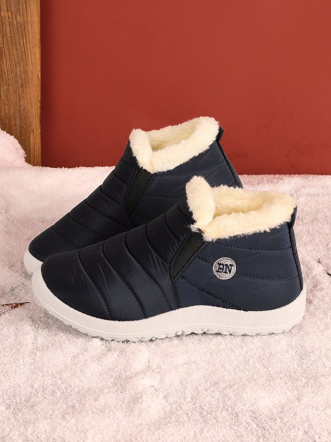 Winter Faux Fur Waterproof Windproof Warmth Snow Boots