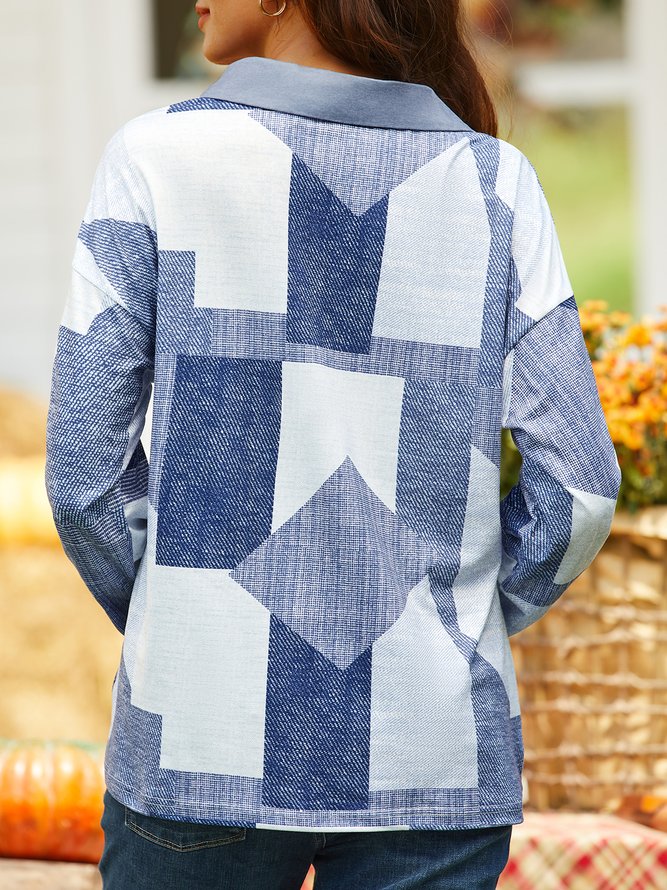 Asymmetrical Geometric Casual Top