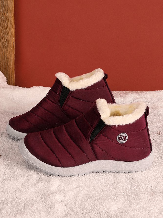 Winter Faux Fur Waterproof Windproof Warmth Snow Boots