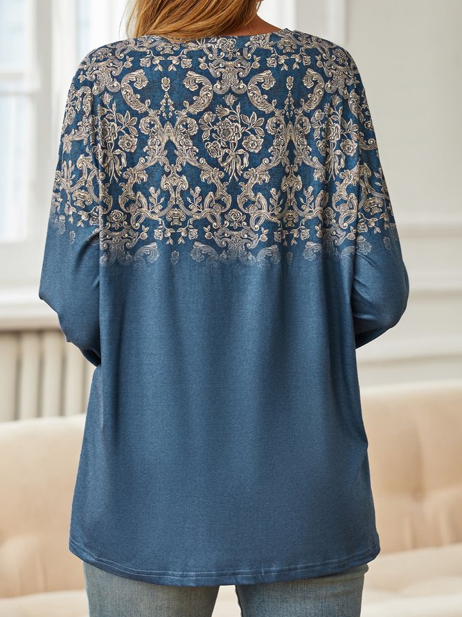 Floral Casual Jersey T-Shirt
