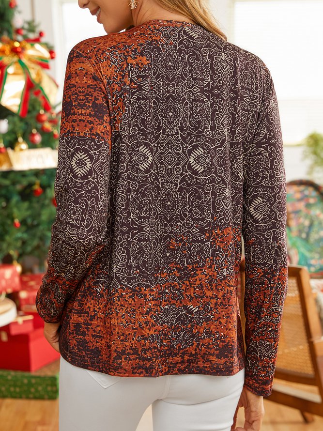 Ethnic Boho Crew Neck T-Shirt