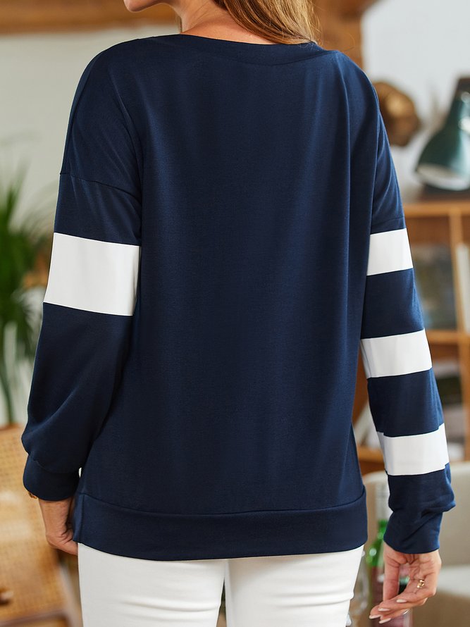 Casual Crew Neck Sweatshirt