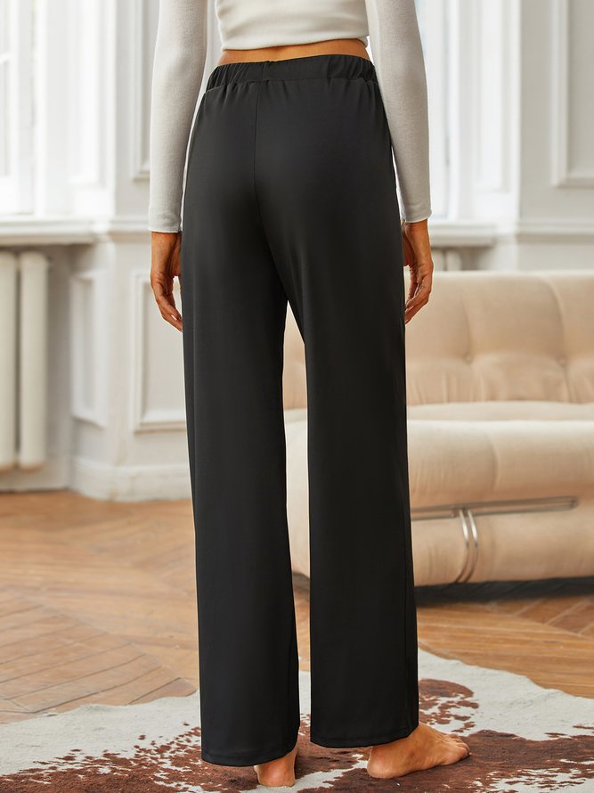 Stretch waist pocket with drawcord palazzo Pants/wide leg Pants