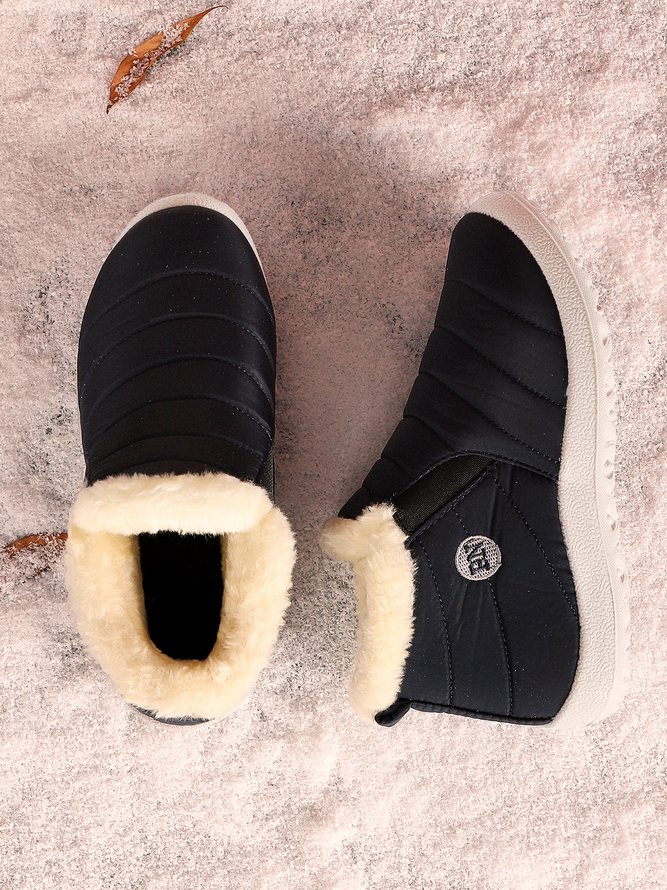 Winter Faux Fur Waterproof Windproof Warmth Snow Boots