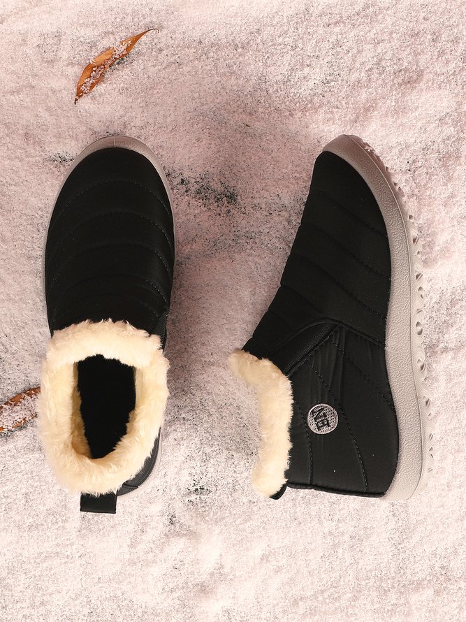 Winter Faux Fur Waterproof Windproof Warmth Snow Boots