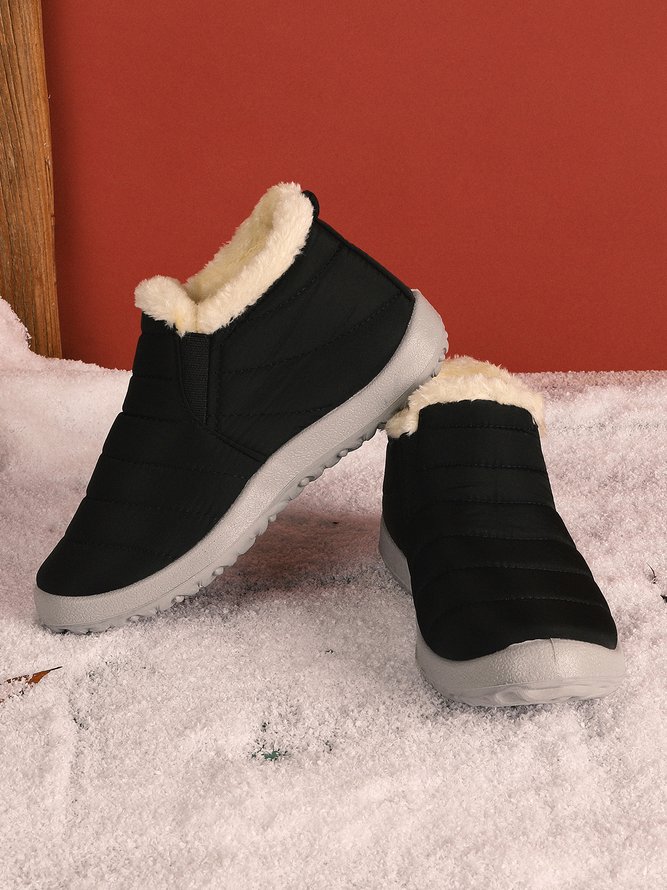 Winter Faux Fur Waterproof Windproof Warmth Snow Boots