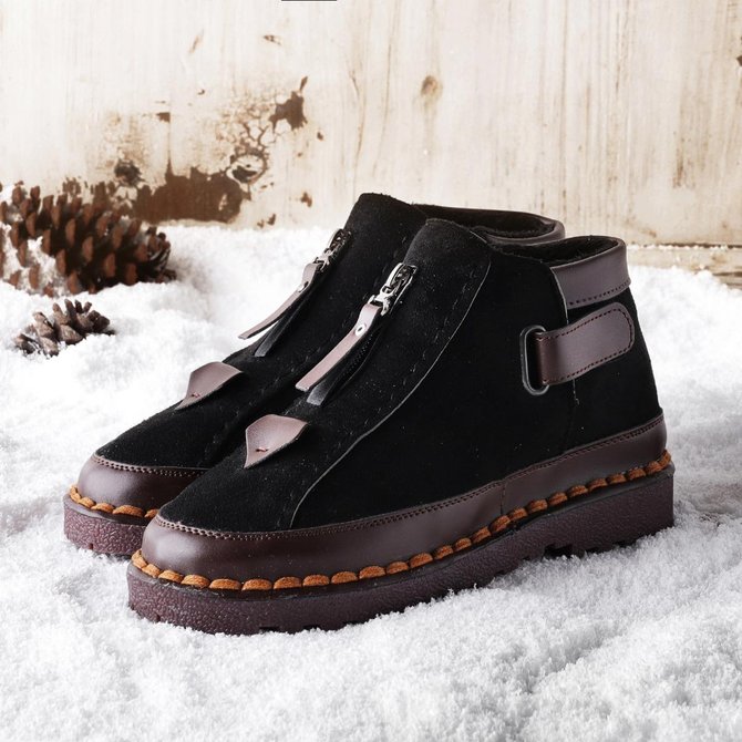 Womens new style chelsea platform flat bottom martin ankle boots Clearance