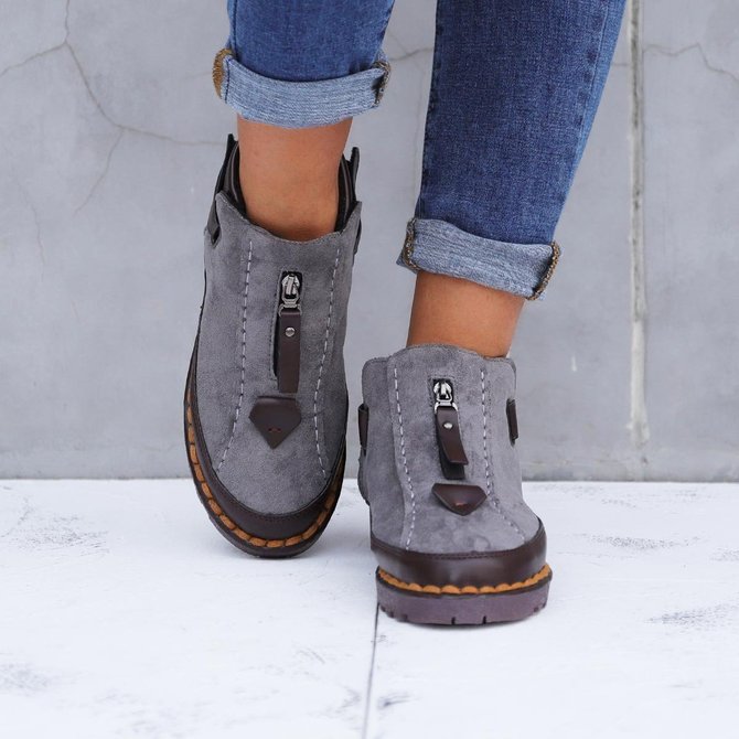 womens new style chelsea platform flat bottom martin ankle boots