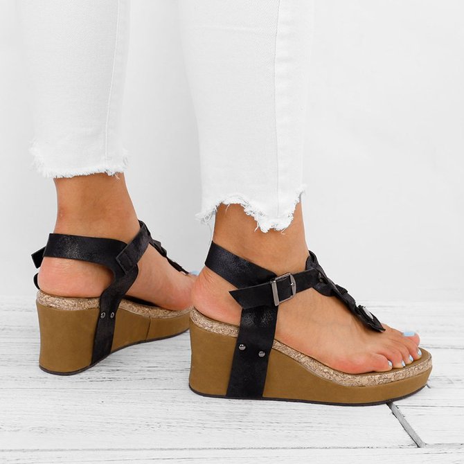 laylachic platform wedge casual sandals