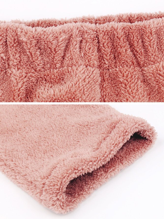 Women's Solid Loose Fleece Pants