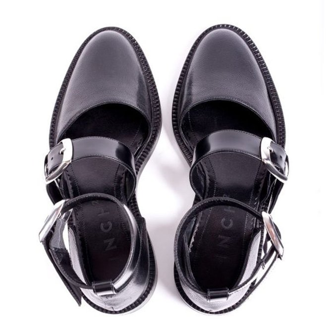 2019 Fashion Trends Low Heel Pink Color block Buckle Flats