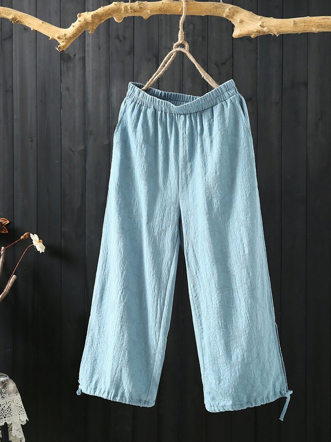 Solid Plus Size Daily Pants