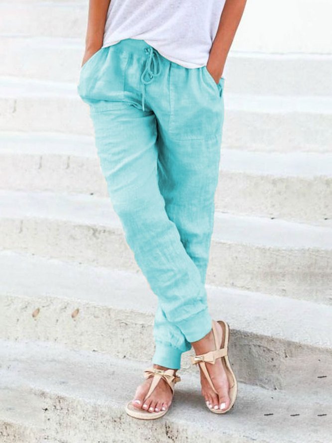 JFN Solid Casual Pants