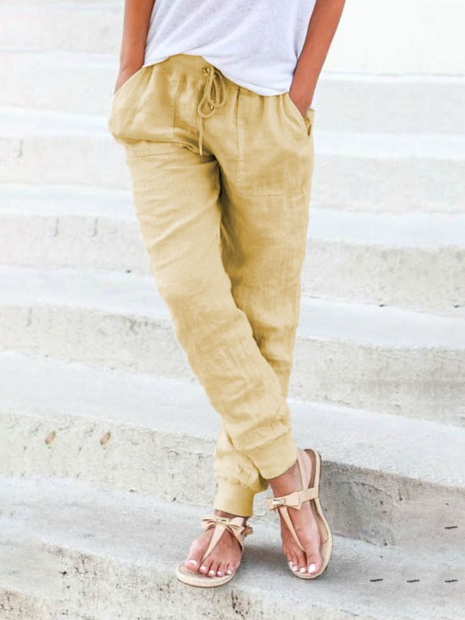JFN Solid Casual Pants