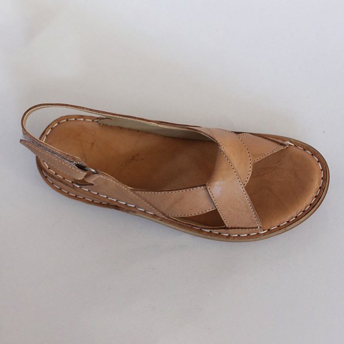 JFN Women Sandals Open Toe Flat Heel Comfy Soft Sole Casual Sandals