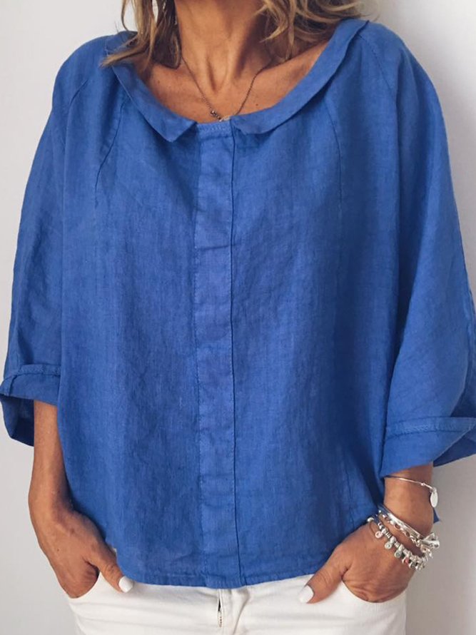 plus size peter pan collar blouse