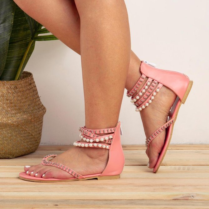women's rhinestone thong sandals