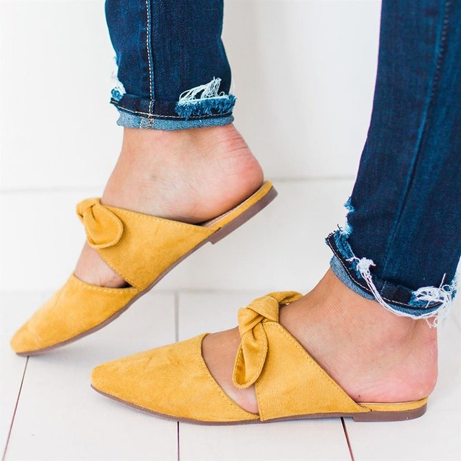 pointed toe flat sandals