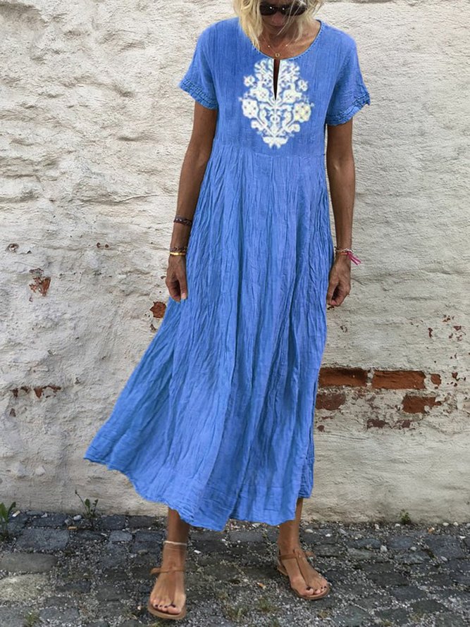 short sleeve summer maxi dresses