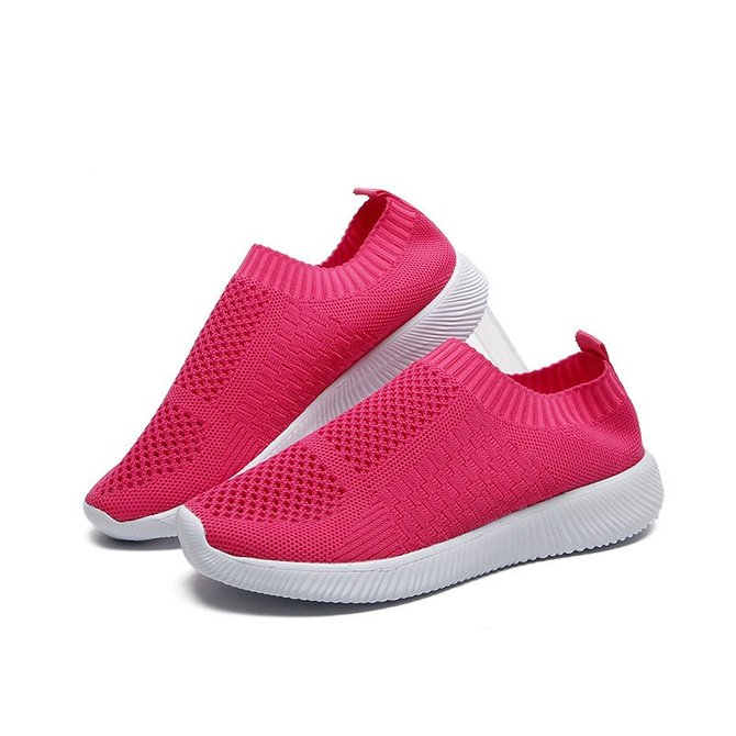 All Season Elastic Athletic SlipOn Sneakers Plus Sizes Women Shoes