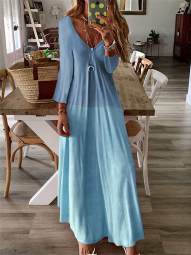 long sleeve maxi casual dresses