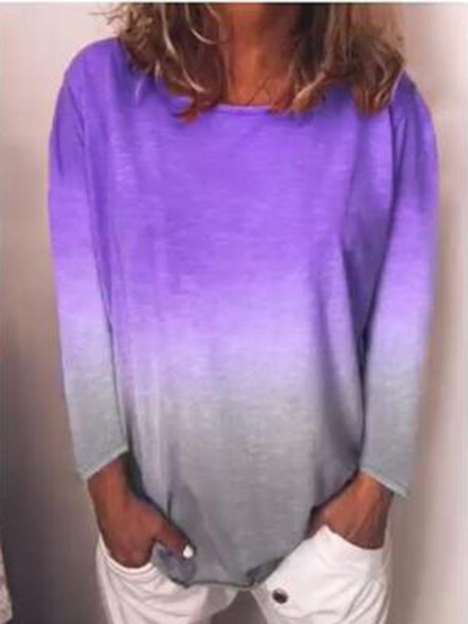 long sleeve printed t shirt