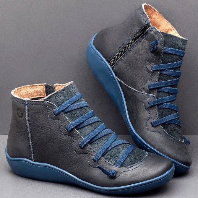 womens casual lace up boots