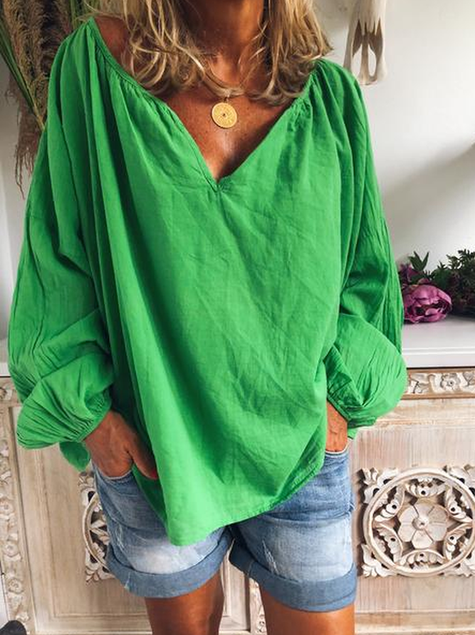 green ruched shirt