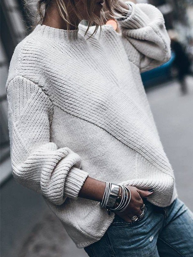 cotton long sleeve sweaters