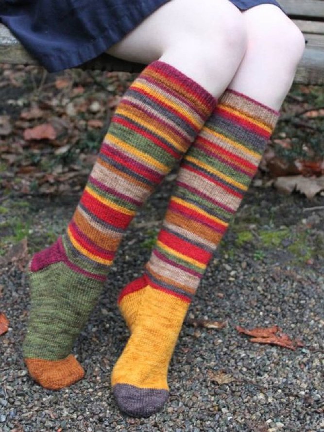 Fourth Doctor Knee High Socks for Women