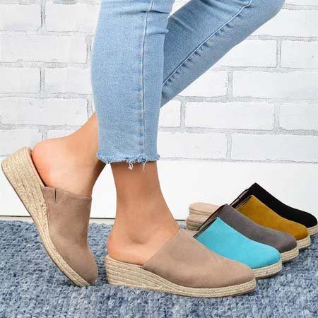 flat mule sandals closed toe