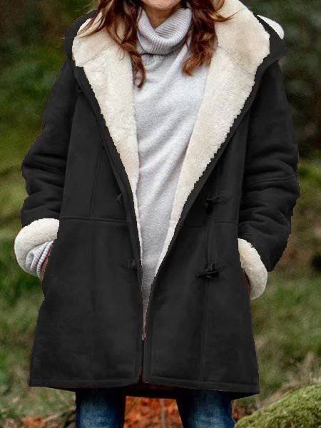 Cotton-Blend Hoodie Casual Coats