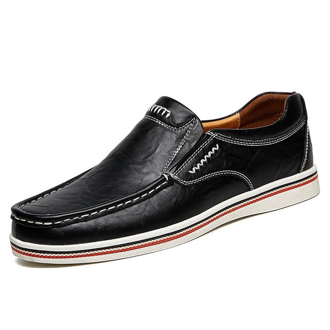 Men Large Size Cowhide Leather All Season Casual Shoes
