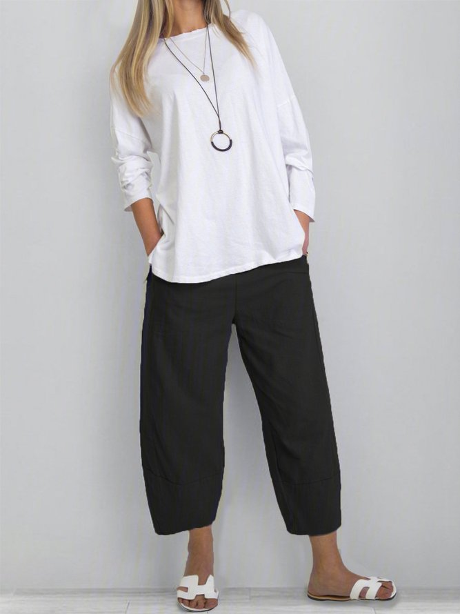 Women Cotton Pants Spring Summer Casual Pants
