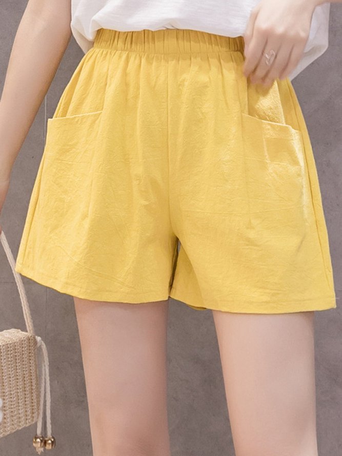 Plain Linen Shorts | justfashionnow