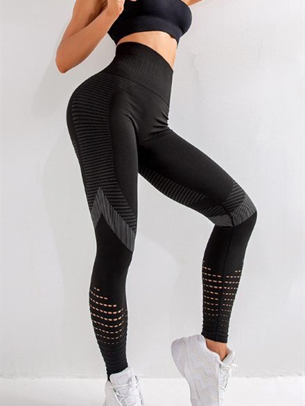 seamless gym leggings black