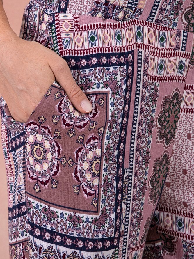 Women Tribal Casual Printed Pants