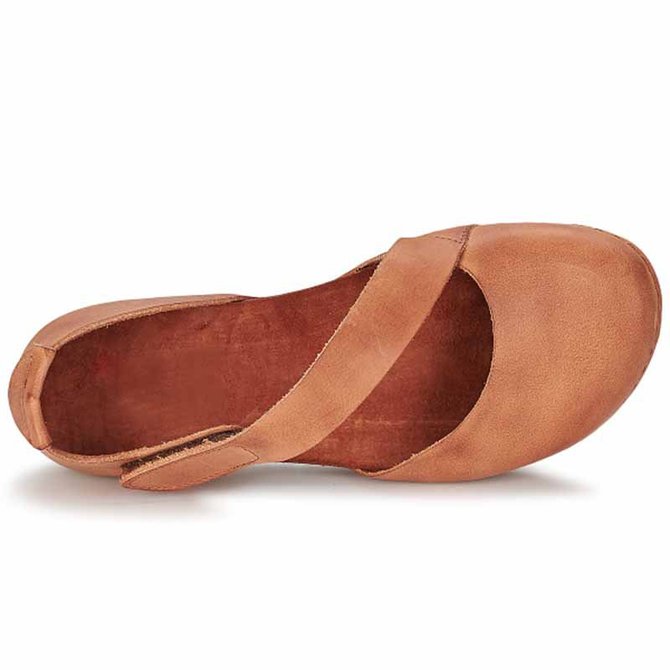 JFN Cowhide Leather Flat Heel Summer Sandals